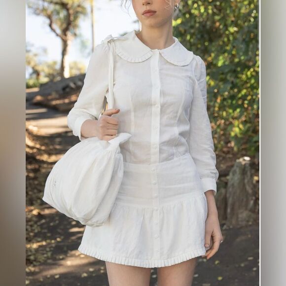 My Mum Made It Dresses & Skirts - My Mum Made It NINA MINI SKIRT - WHITE